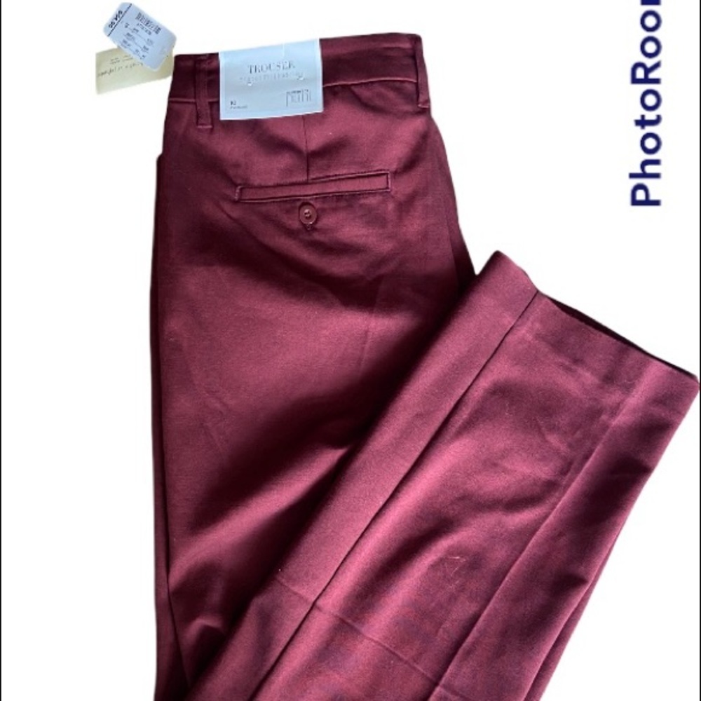 Christopher Banks NWT Trousers Size 10 Average Mid Rise Slacks Rust Red